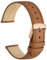 WOCCI 18mm Grace Bracelet de Montre pour Femme, Cuir de Grain Supérieur, Libération Rapide, Boucle Dorée Rose (Marron)