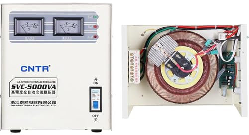 GEJLELDS Stabilizzatore di Tensione per Uso Domestico, stabilizzatore di Corrente per Uso Domestico monofase 220 V con condizionatore di Potenza con Protezione da sovratensione,5000W