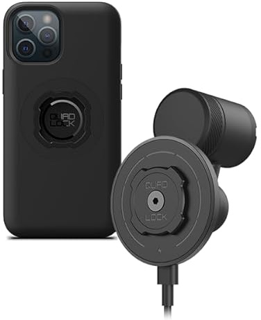 Quad Lock Vent Car Phone Holder Kit with MAG Wireless Charging Head V2 and MAG Phone Case for iPhone 12 Pro Max