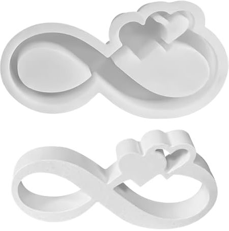 Stampi in Silicone per Candele a Forma Di Cuore, Stampi per Gesso Bomboniere, Stampi in Silicone per Cemento,Stampi per Decorazioni per Fai Da Te, Natale, Matrimonio, Compleanno