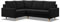 Mebligo - Ecksofa mit Schlaffunktion und Bettkasten Blank, Eckcouch mit Ottomane Links, Sofa L Form 226 x 175 x 92 cm, Couch mit Bonellfedern, Ecke Sofa Wohnzimmer, Schlafsofa - Schwarz