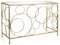 Baroni Home Table Console Rectangulaire avec Étagère en Miroir et Cadre en Métal Doré, Table Basse pour Salon et Chambre à Coucher, Petite Table Élégante 120x40x80 cm