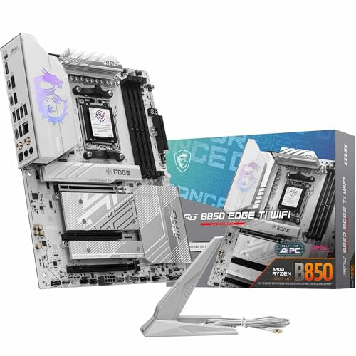 MSI MPG B850 Edge TI WiFi Placa Base ATX - Procesador AMD Ryzen 9000/8000 / 7000, AM5-80A SPS VRM, DDR5 Memory Boost (8400+MT/s OC), PCIe 5.0 x16, M.2 Gen5, Wi-Fi 7, 5G LAN