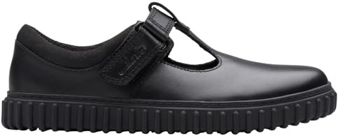 Clarks Cove Hope K. Childrens Black Leather, 8