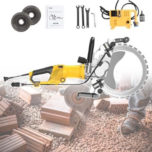 Electric Wall Chaser, 5000W Concrete Saw, 290mm Cutting with Diamond Blade for Masonry, Cutting Saw, for Cutting Concrete, Stone, Bricks, Tiles,110V
