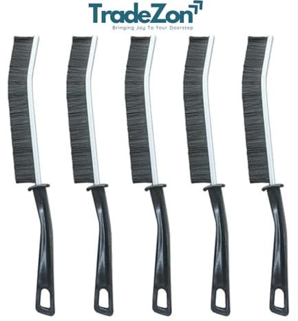 Tradezon Grout Cleaning Brush Set, 5-Pack, Angled Design with Hard Bristles, Ergonomic Handle, for Tile and Gap Cleaning