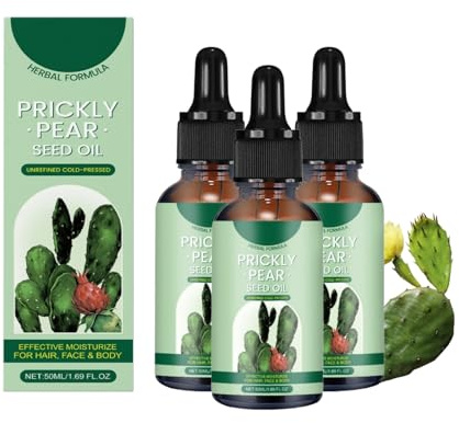 Kaktusfeigenkernöl Bio Kaltgepresst - Prickly Pear Oil & Prickly Pear Seed Oil for face and body, Natürliches Bio Oil für Anti-Aging Pflege und Feuchtigkeit (3)