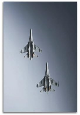 OKNGB Jet-Fighter-Poster, J-16, Mehrrollen-Poster, dekoratives Gemälde, Leinwand, Wandposter und Kunstdruck, moderne Familienschlafzimmer-Dekoration, Poster, 30 x 45 cm