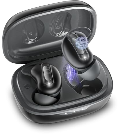 Wireless Earbuds -45dB ANC Mini Sleep Ear buds Bluetooth 5.4 Headphones | Soft silicone In Ear with ENC Noise Cancelling Mic, 48H Playtime HiFi Stereo Soft silicone fit, silent sleep mode