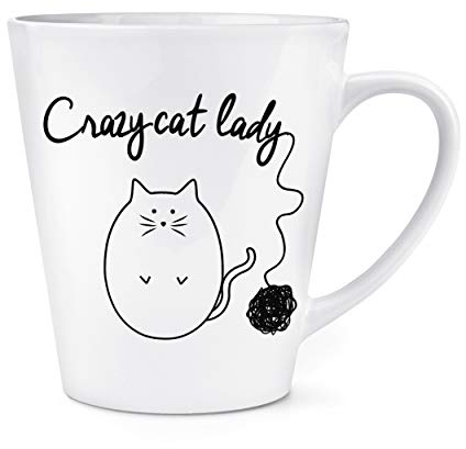 Ball of Yarn Crazy Cat Lady 12oz Latte Mug Cup