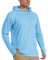 TACVASEN Herren Sonnenschutz Hoodie Sommer Atmungsaktiv Langarmshirts UPF 50+ mit Kapuze, Blau, M