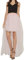 Happy Cherry Tutu Femme Jupe en Tulle Asymétrique Avant Court Arrière Longue Rose