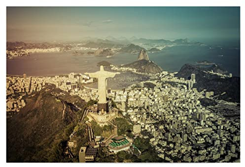 artboxONE Poster 30x20 cm Sehenswürdigkeiten Städte Cristo Redentor in Rio de Janeiro - Bild Rio Architektur Brasil