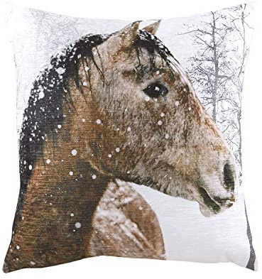 furn. Evans Lichfield Kissenbezug, Motiv: Fotopferd, Mehrfarbig, 43 x 43 cm