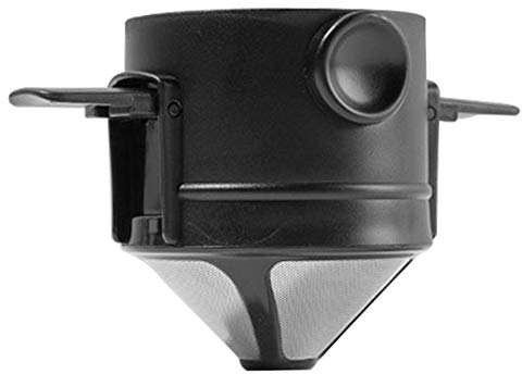 CRGANGZY Faltbare Kaffeefilter, wiederverwendbarer Konus-Kaffeefilter, Edelstahl-Tropfkaffeetrichter, Kaffeetropfer für Reisen zu Hause und im Büro