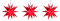 3D LED Stern Ø 12 cm Weihnachtsstern Batterie Ministern Innen mit Timer Kunststoff Stern klein Leuchtstern Deko für innen Indoor (3er Sternenkette rot)