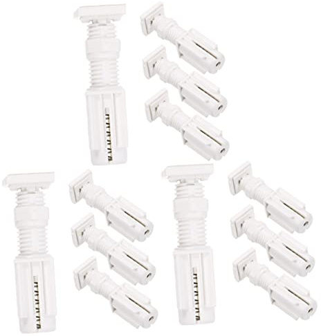 HOMSFOU 12pcs Practical Louver Curtain Brackets Simple Shape Curtain Louver Brackets for Home Accessories Fixation for Window Blinds No Drilling