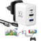Switch TV Dock,Switch Charger für Nintendo Switch/Switch OLED, PD 30W 4K 60Hz HDMI USB 3.0 Portable TV Adapter Dock Charger für Switch/Laptop/Phone