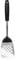 Fackelmann INITIAL Slotted Turner, Stainless Steel, Plastic Handle, Kitchen Cooking Spatula, Burger Flipper, Cooking Draining & Frying BBQ Utensil, 32.5cm, Black