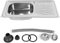 Evier Cuisine Inox 1 Bac,Évier avce Siphon et Bonde,1x évier Inox de Cuisine Lavabo de Cuisine Égouttoir, Évier à Encastrer Évier Inox 1 Bac,90 * 50 * 15cm