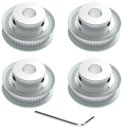 Super Print GT2 Riemenscheibe 40 Zähne 40 Teeth 8mm Bohrung Breite 6mm Zahnriemenscheibe Aluminium 40T Riemenscheibe Rad für 6mm Breite GT2 Zahnriemen für 3D Drucker,CNC (4 Stück)
