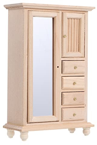 ifundom 1:12 Mini-garderoben-Ornament Aus Holz Möbel Für Die Handwerkskunst Eines Mini- Geeignet Für Dekoration Und Fotoshootings