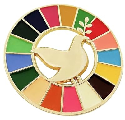 Broche de solapa con patrón de paz de la ONU, 17 colores, insignia de objetivo de desarrollo sostenible, decoración de ropa, pin de esmalte de paz, insignia de ropa, mochila, decoración