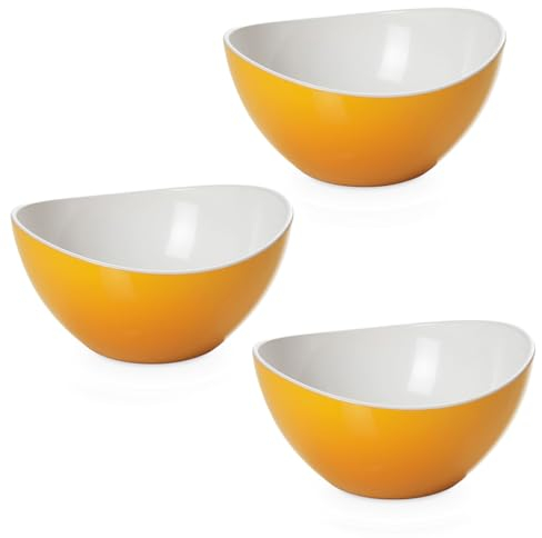 OMADA Design Set de 3 bols de cuisine de 1,5 litre, saladier en plastique coloré, récipient incassable, fabriqué en Italie, ligne Trendy