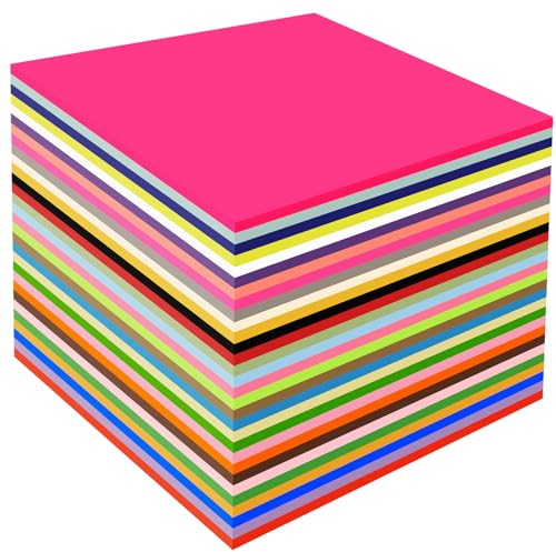 Origami Papier 150 Blatt,Bastelpapier Buntes 20 x 20cm,Tonpapier Bunt 70 g/m² Faltpapier Quadratisch Doppelseitiges Origami-Set für Basteln Bastelprojekte DIY,Schule,Kunst