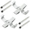 JUUDDENPARTS BPF1266B Rear Brake Pad Caliper Hardware Bolt Pad Shim Kit, Replacement for Saab 93 YS3D 1998-2003, Replaces 109-1266 KIT310 LX0263 MBA1266