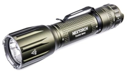 NEXTORCH TA30C MAX (CG) in Carbon Green - 3000 Lumen Taktische LED Taschenlampe - Nano Keramik Brecher - Stroboskopfunktion