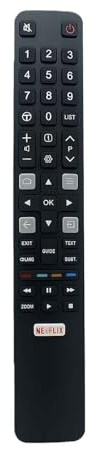 RC802N YUI4 Télécommande de rechange pour TCL Smart TV U55C7006 U65X9006 U75C7006 U55P6046 U43P6046 U65S990 U60P6046 U49P6046