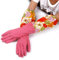 HugeStore Vintage Blumen Gummihandschuh Haushaltshandschuhe Geschirrspülen Handschuhe Schutzhandschuh für alle groben Arbeiten Hot Pink
