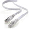 Cavo di rete piatto Cat.7 Gigabit Ethernet Lan (RJ45), 10Gbit/s, compatibile con Cat.5 –Cat.5e – Cat.6 Bianco - 1 pezzo 3 m