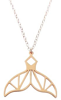 Kette Flosse Wal Schwanzflosse Anhänger rosé gold Juvelato