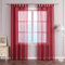 ESLIR Gardinen mit Schlaufen Vorhänge Fensterschal Transparent Schlaufenschal Voile Beere BxH 140x145cm 1 Stück