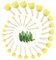 EMAGEREN 30 Pcs Pinceau en Mousse Eponge Peinture Ronde avec Manche Bois 5 Tailles pour Enfant Doodl Pochoirs Creative Travaux