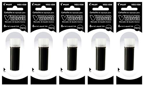 PILOT Refill für V BOARD MASTER (5 Nachfüller, Schwarz)
