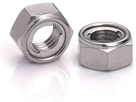 Ningvong Acero Inoxidable 304, Tuerca de Seguridad de Metal, Tuerca autoblocante antideslizante-M12 (5 Piezas)