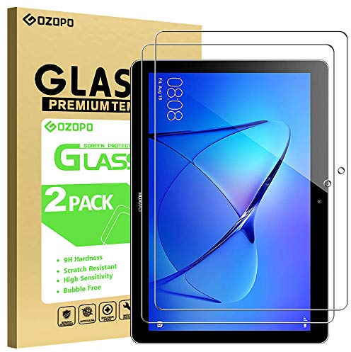 GOZOPO Protector de Pantalla para Huawei MediaPad T3 10 (9,6 pulgadas) [2.5D Edge] Huawei MediaPad T3 9.6 [Anti-arañazos] [sin burbujas]