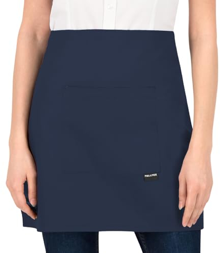 PALLTEX AMAYA Kochschürze Männer Kurz Kochschürze Damen Kurz Schürze Damen Schürze Herren für Kochen Basteln Malen Backen (Blau)