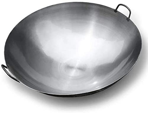 KDOQ Wok Hotel Chef Special Large Wok Home Binaural Big Iron Pot Vintage Extra Large Cocido Iron Commercial Woks & Stir-Fry Sartenes