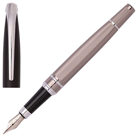 Cerruti 1881 Füllfederhalter Abbey Diamond Gun | Ikonisches Schreibgerät | Geschenkbox