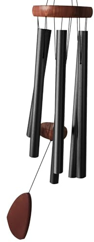 Windspiel für den Außenbereich mit HolzWindfänger, 94 cm, großes AluminiumWindspiel für den Außenbereich für Terrassendekoration und ZenAtmosphäre, Familie und Verwandte