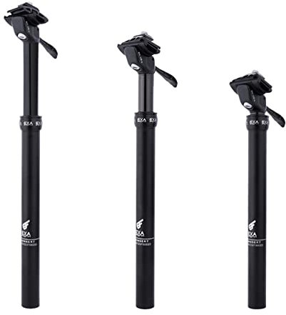 CooMeng EXA Form Hydraulische Dropper Sattelstütze für MTB/E-Bike/Rennrad, Länge 383 mm x Federweg 100 mm