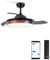 CREATE / WIND CLEAR M/Ventilador de techo con luz negro madera oscura con mando y Wifi / 40W, Ø108 cm, temporizador, 6 velocidades, aspas retráctiles, 3 temperaturas de luz, función verano-invierno
