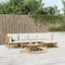 Yolola Gartenmöbel Set Bambus Gartenlounge mit Cremeweißen Kissen Loungemöbel Terrasse Garten Lounge Sofa Outdoor Ecksofa Garten Set Sitzgruppe Garten Sofagarnitur Lounge Set Terassenmöbel 6-TLG#2