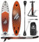 FUXTEC Aufblasbares SUP Board Set Orange – Stand Up Paddle Board 320 x 81 x 15 cm mit 3 Finnen – Touring-Board belastbar bis 150kg – inkl. Packsack