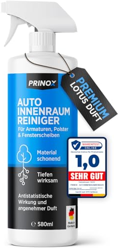 PRINOX® Profi Auto Innenraum Reiniger 580ml für die Innen Reinigung von Kunststoff, Polster, Leder & Fenster - Premium Innenraumreiniger - Cockpit Reiniger Konzentrat & Autositz Reiniger