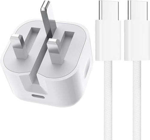 iPhone Charger USB C 【MFi Certified】 20W PD USB C Fast Charging Plug with 2M Cable for iPhone 16/15 series, iPad Pro/Air/Mini/10th/11th